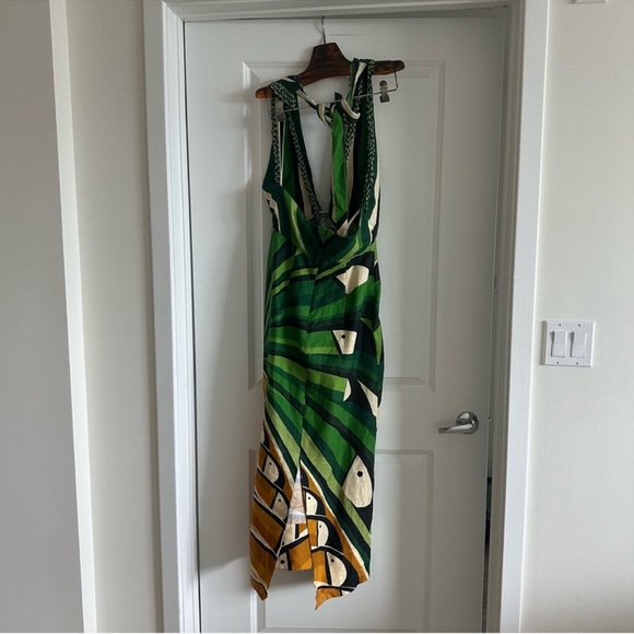 Farm Rio Linen Toucan Tree Midi Dress - Picture 8 of 8